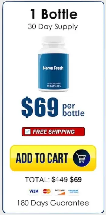 1 bottle nerve support supplement pricing option for monthly supply with natural ingredients